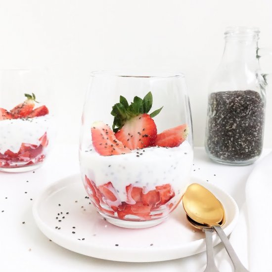 Greek yogurt with strawberries