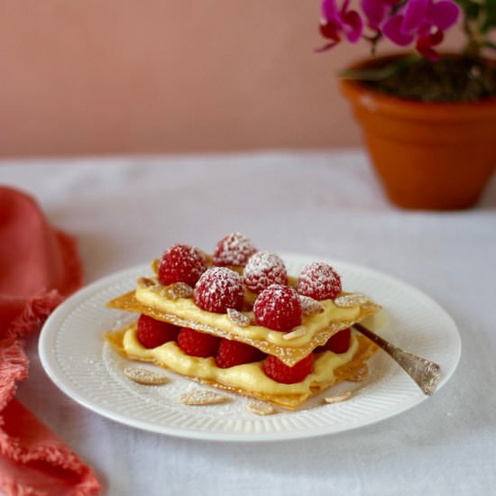 Raspberry Fillo Millefeuille