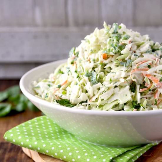 Creamy Cilantro Lime Coleslaw