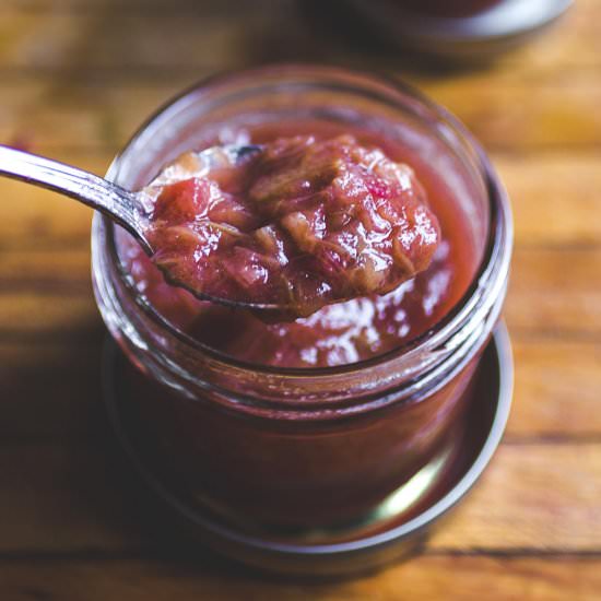 not too sweet rhubarb jam