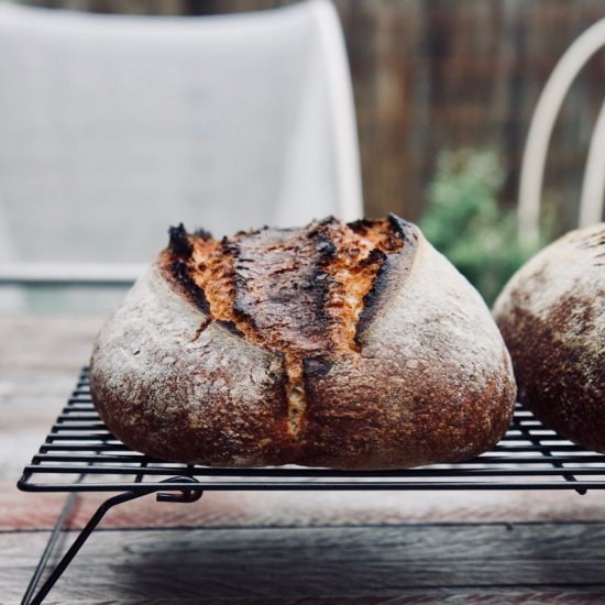 Honey, oat and spelt sourdough