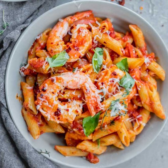 Arrabiata Pasta with Shrimp