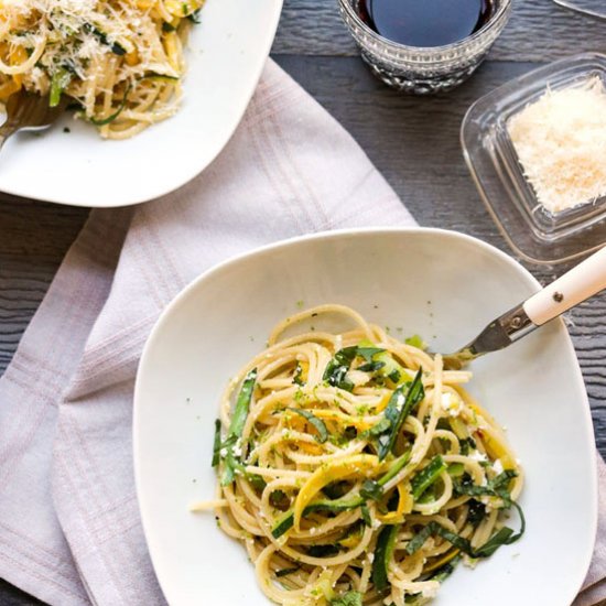 Lime and Ricotta Courgette Pasta