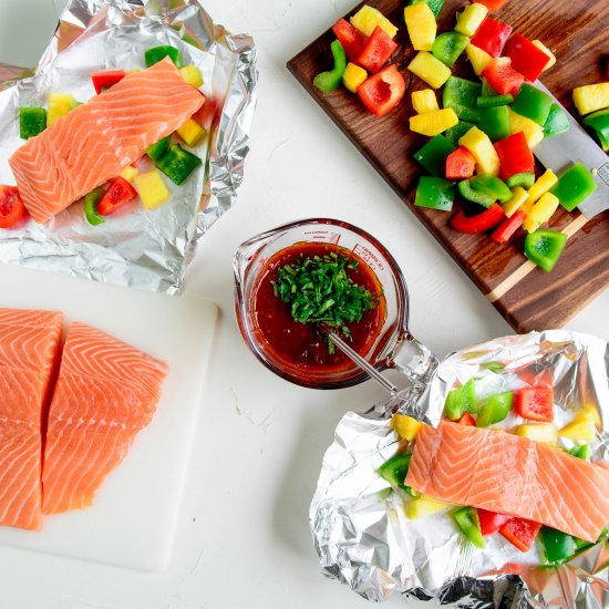 SWEET & SOUR SALMON IN FOIL PACKETS