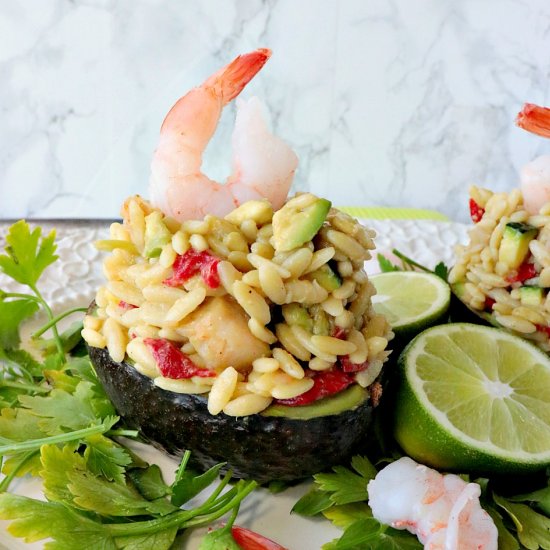 Orzo, Shrimp & Veggie Avocado