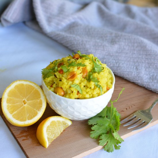 Indian lemon cauliflower rice