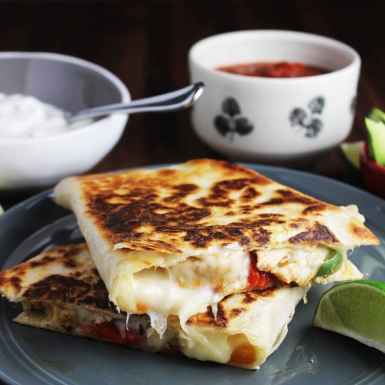 Chicken Quesadillas with Vegetables