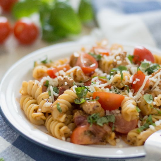 Pasta with sun dried tomato