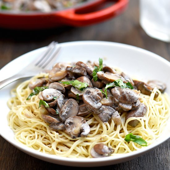 Creamy Garlic Mushrooms