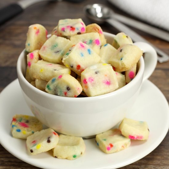 Birthday Shortbread Cookie Bites