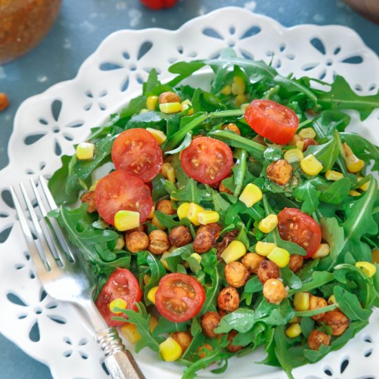 Roasted Chickpea And Arugula Salad