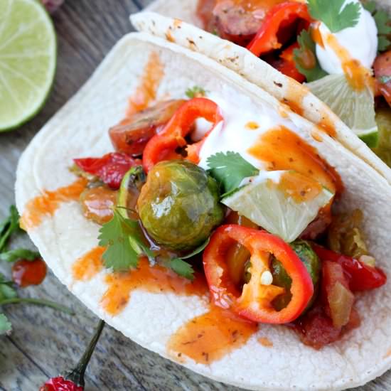 Tacos with Brussels sprouts