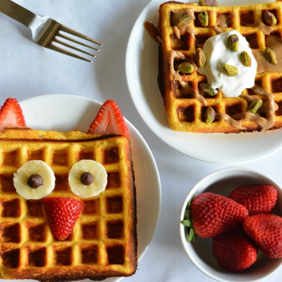 Paleo butternut squash waffles