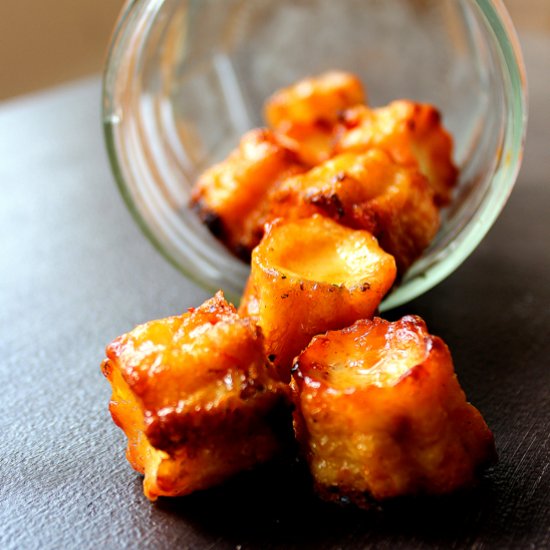 Chorizo and bell pepper cannelés