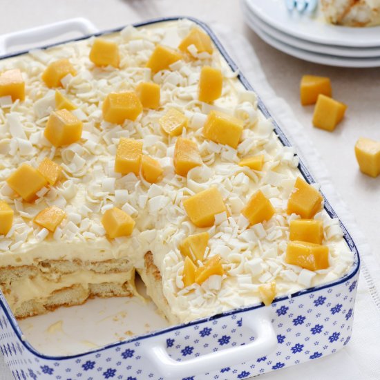 Mango Tiramisu with White Chocolate