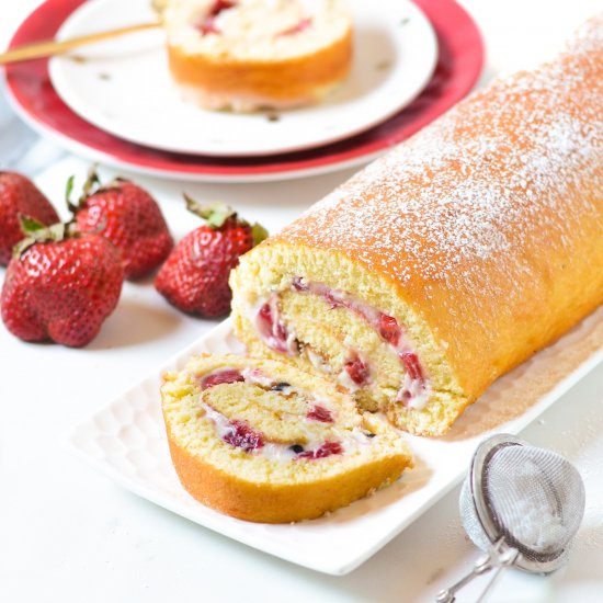 Strawberry and Cream Cheese Roll