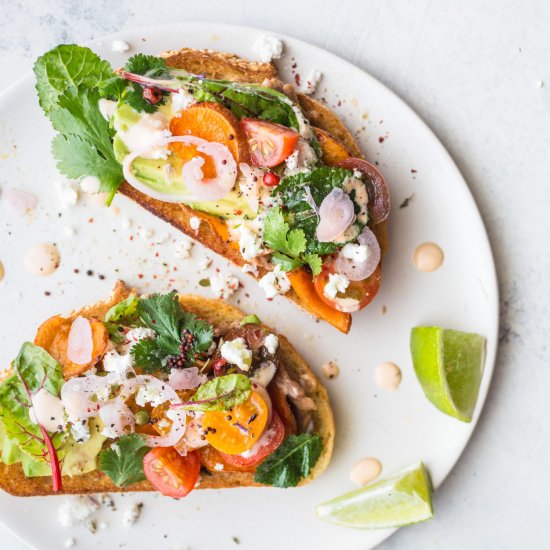 Open-Faced Sweet Potato Tortas