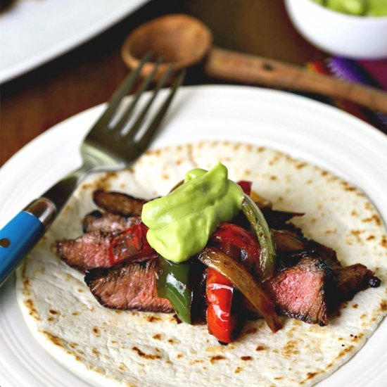 Easy Grilled Steak Fajitas for Two