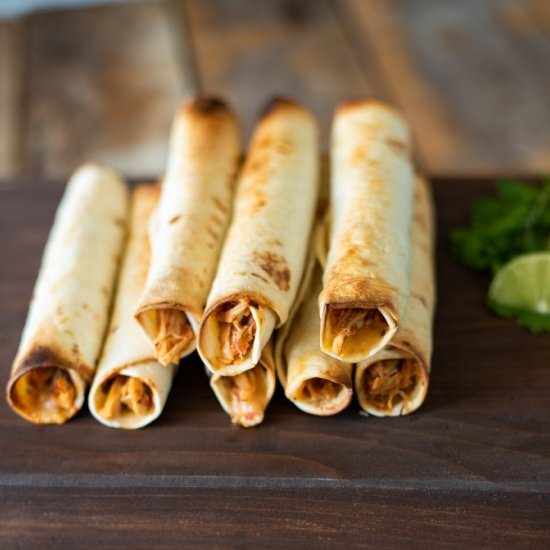 Shredded Chicken Baked Taquitos