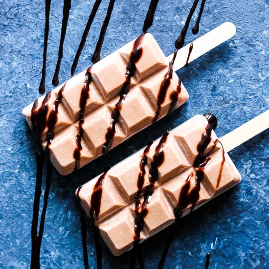 Chocolate bar yogurt popsicles