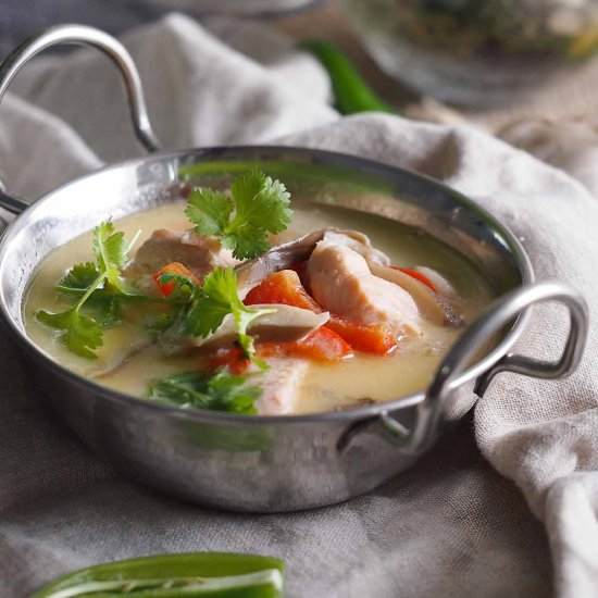 Thai salmon soup