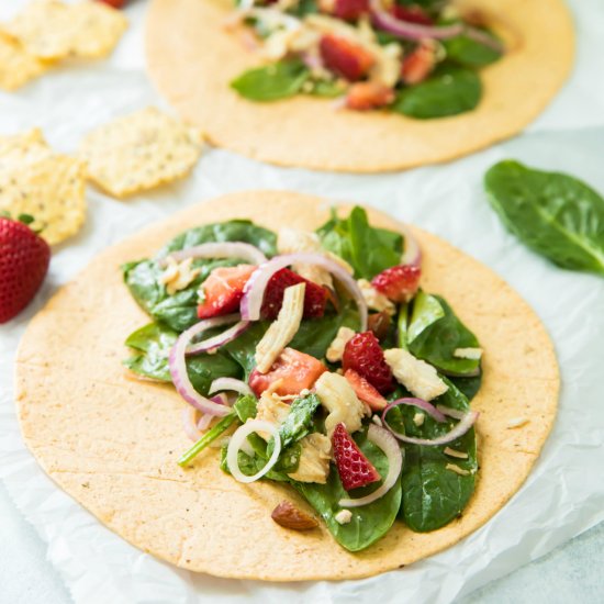 Strawberry Spinach Chicken Salad