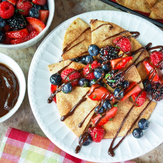 Churro Nachos with Berry Salsa