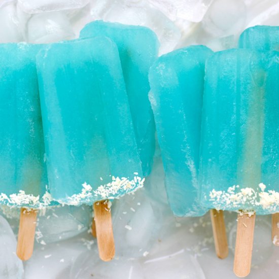 Blue Lemonade Margarita Popsicles