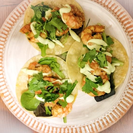 Chili Lime Shrimp Street Tacos