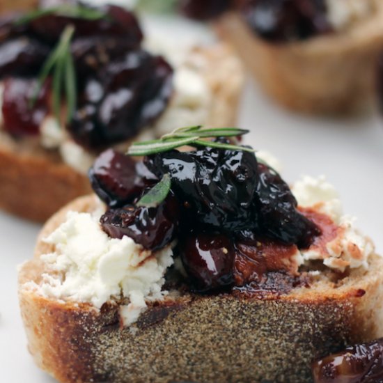 Goat Cheese and Concord Grape Juice