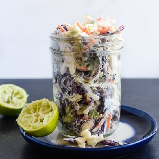 Creamy Cilantro Lime Coleslaw