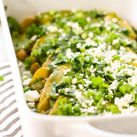 Green Goddess Veggie Enchiladas