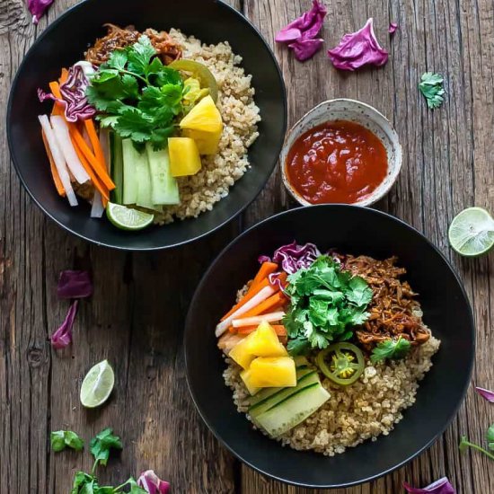 Honey Sriracha Pulled Pork Bowls