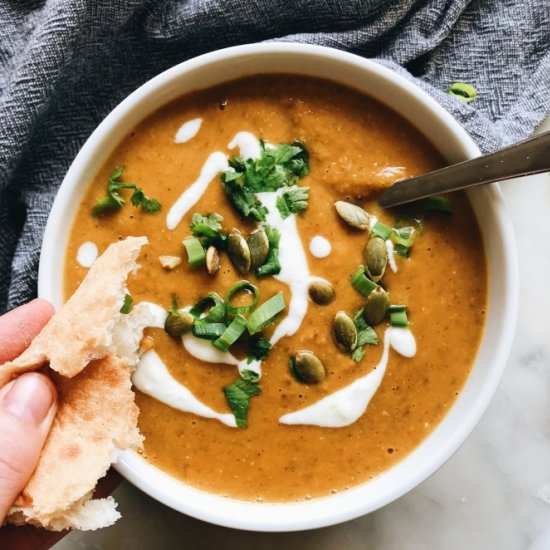 Spiced Sweet Potato and Carrot Soup