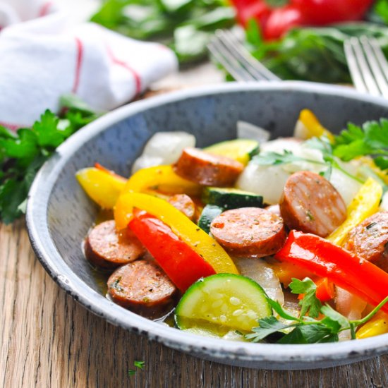 Foil Pack Italian Sausage & Peppers