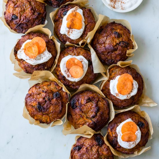 Paleo Carrot Cake Muffins