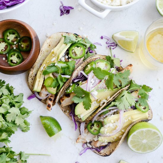 Grilled Tequila Lime Chicken Tacos