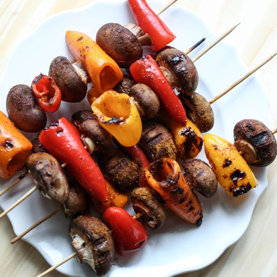 Grilled veggie skewers