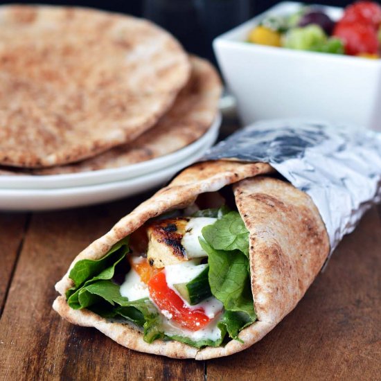 Chicken Souvlaki Pitas