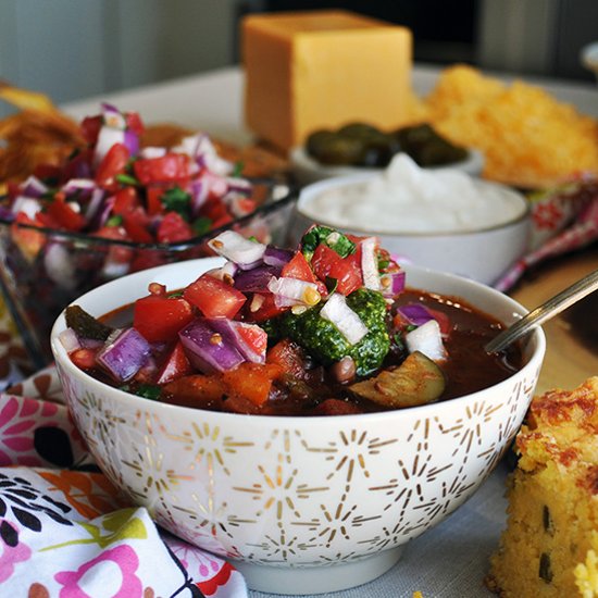 Vegetarian Chili with Pico de Gallo