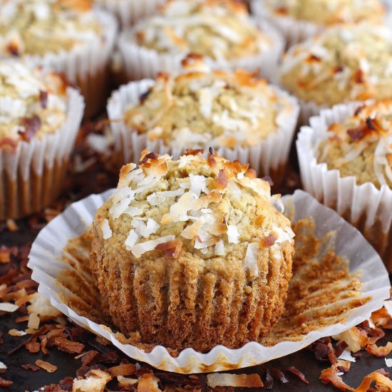 Toasted Coconut Banana Muffins