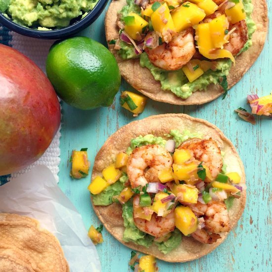 Roasted Shrimp Tostadas