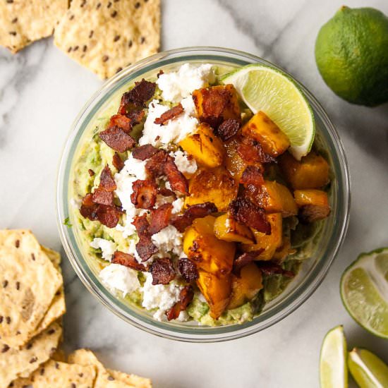 Caramelized Mango Bacon Guacamole