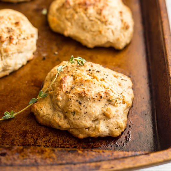 Parmesan herb drop biscuits