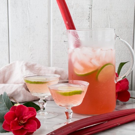 Sparkling Rhubarb Margarita