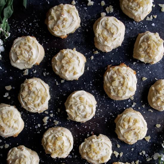 White Chocolate Ginger Cookies