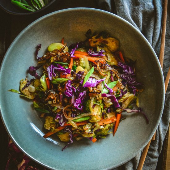 brussels sprouts in chili sauce