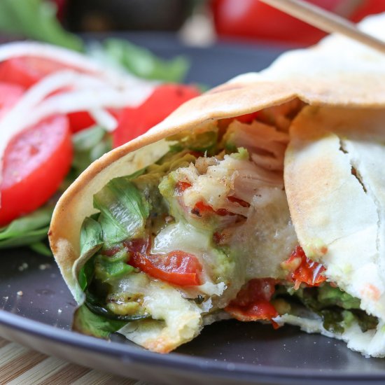 Crispy Creamy Avocado Chicken Wrap