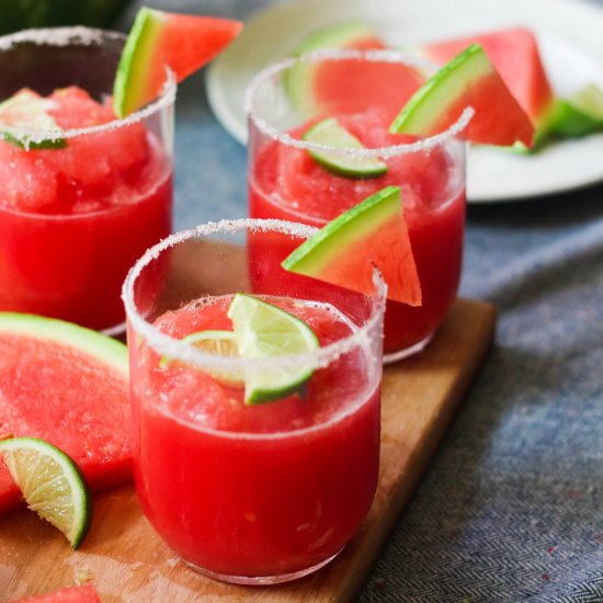 Paleo Watermelon Margarita Slushie