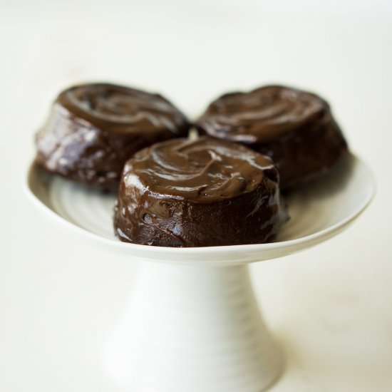 Deep Dark Chocolate Truffle Cakes